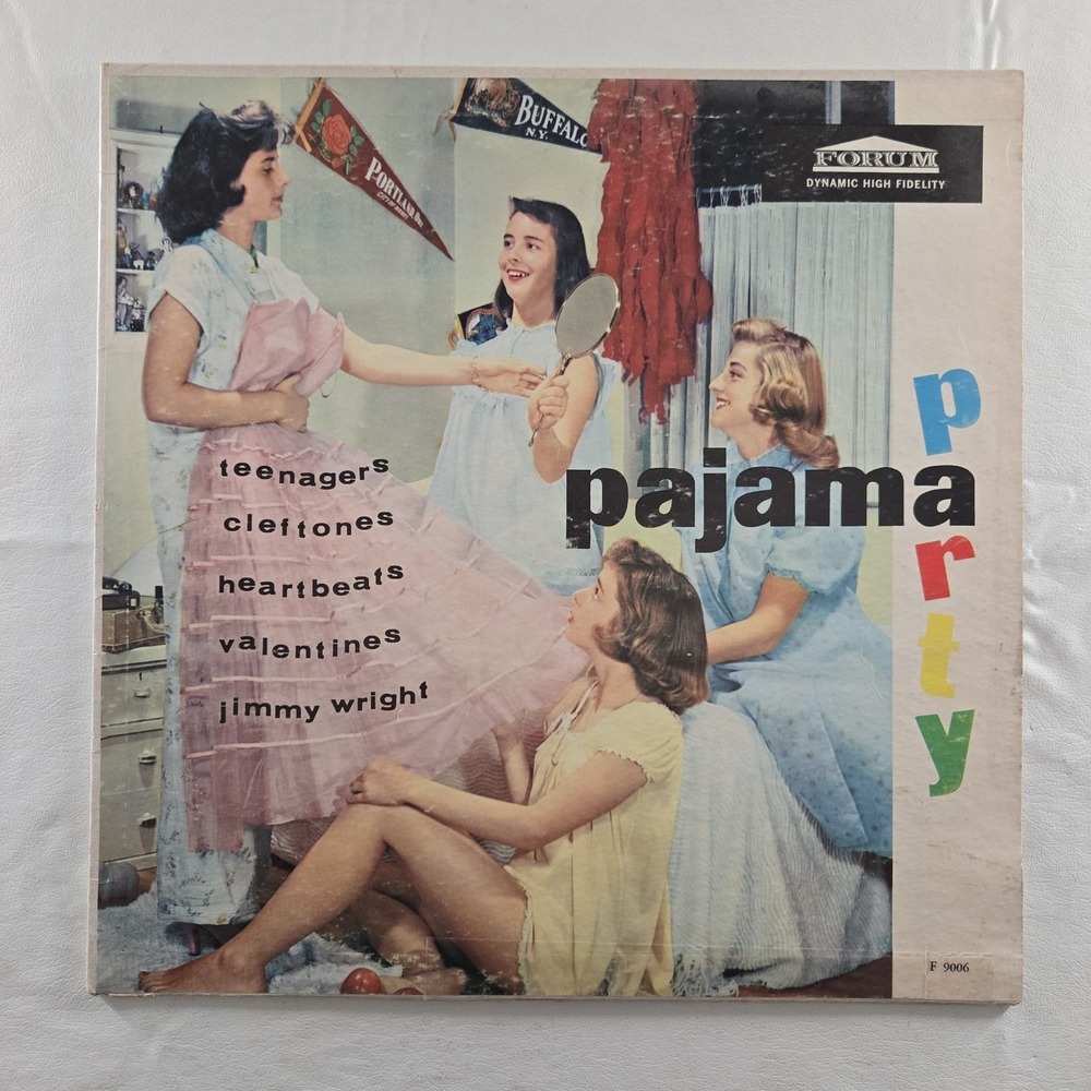 Pajama Party Teenagers, Cleftones Vinyl LP Forum Records Vintage Good+ Tested - Picture 1 of 12